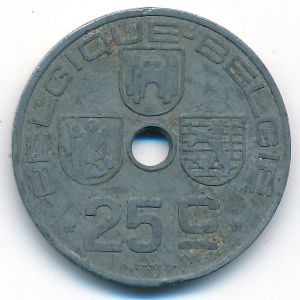 Belgium, 25 centimes, 1942