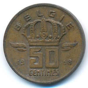 Бельгия, 50 сентим (1958 г.)