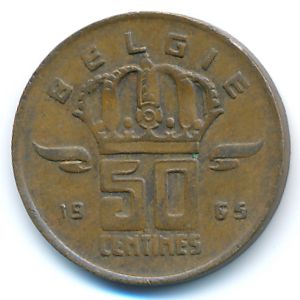 Бельгия, 50 сентим (1965 г.)