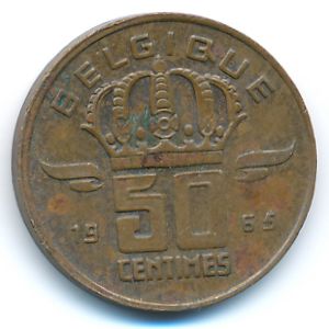 Бельгия, 50 сентим (1965 г.)