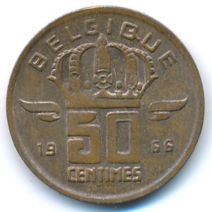 Бельгия, 50 сентим (1966 г.)
