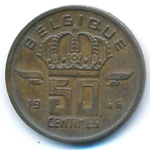 Бельгия, 50 сентим (1966 г.)