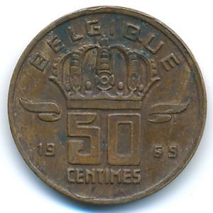 Бельгия, 50 сентим (1969 г.)