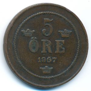 Швеция, 5 эре (1907 г.)