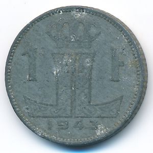 Belgium, 1 franc, 1943