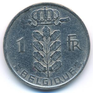 Belgium, 1 franc, 1951