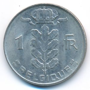 Belgium, 1 franc, 1972
