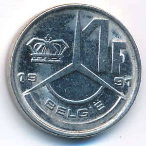 Бельгия, 1 франк (1991 г.)