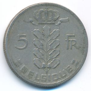 Бельгия, 5 франков (1962 г.)