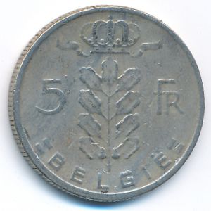 Бельгия, 5 франков (1967 г.)