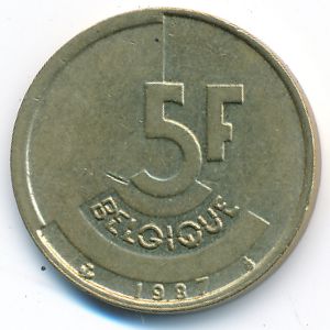 Бельгия, 5 франков (1987 г.)