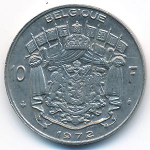 Belgium, 10 francs, 1972