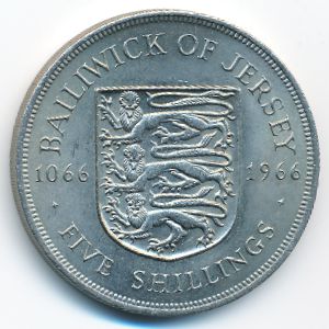 Jersey, 5 shillings, 1966