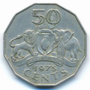 Свазиленд, 50 центов (1975 г.)