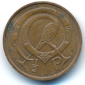 Ireland, 1/2 penny, 1971