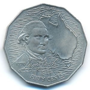 Австралия, 50 центов (1970 г.)