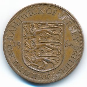 Джерси, 1/12 шиллинга (1964 г.)