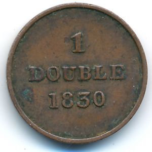 Guernsey, 1 double, 1830