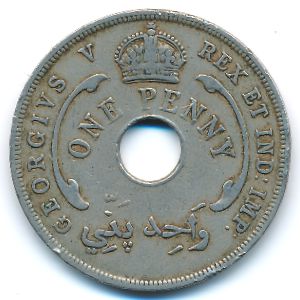 Британская Западная Африка, 1 пенни (1914 г.)