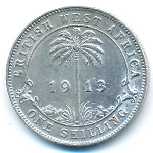 Британская Западная Африка, 1 шиллинг (1913 г.)