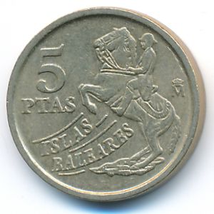 Spain, 5 pesetas, 1997