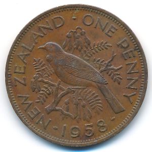 Новая Зеландия, 1 пенни (1958 г.)