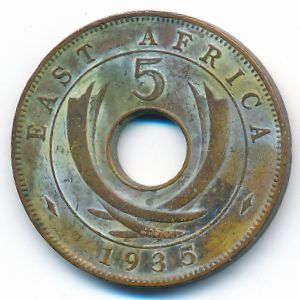 Восточная Африка, 5 центов (1935 г.)