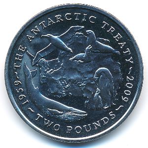 British Antarctic Territory, 2 pounds, 2009