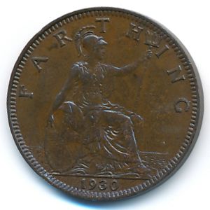 Великобритания, 1 фартинг (1930 г.)