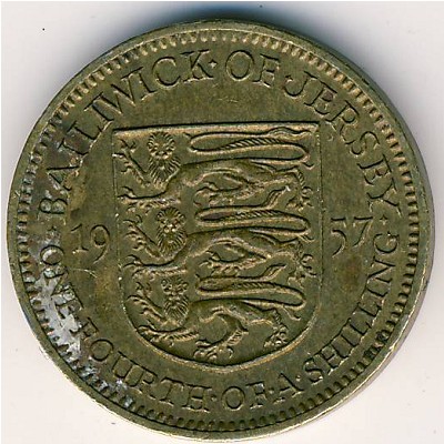 Джерси, 1/4 шиллинга (1957 г.)