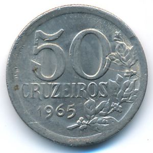 Brazil, 50 cruzeiros, 1965