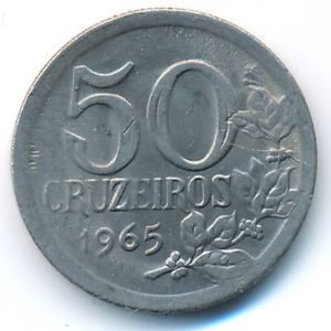 Brazil, 50 cruzeiros, 1965