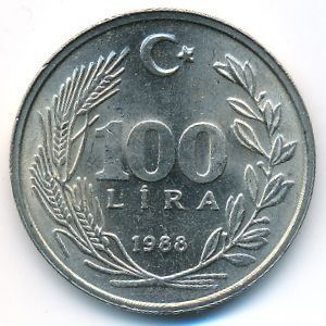 Турция, 100 лир (1988 г.)