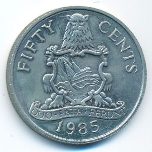 Бермудские острова, 50 центов (1985 г.)