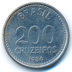 Бразилия, 200 крузейро (1986 г.)