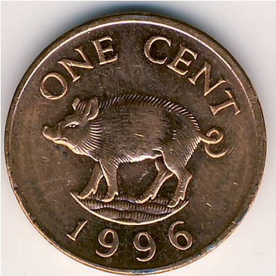 Бермудские острова, 1 цент (1991–1997 г.)