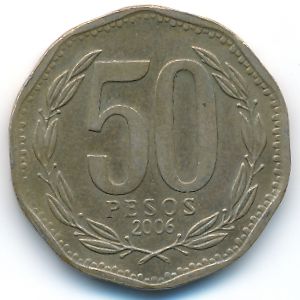 Чили, 50 песо (2006 г.)