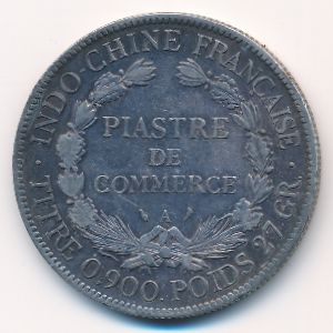 Французский Индокитай, 1 пиастр (1908 г.)