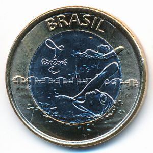 Бразилия, 1 реал (2016 г.)
