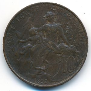 France, 10 centimes, 1899