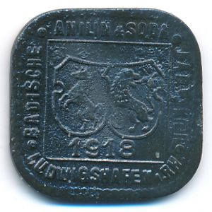 Людвигсхафен., 2 пфеннига (1918 г.)