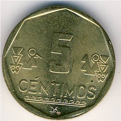 Перу, 5 сентимо (2001–2007 г.)