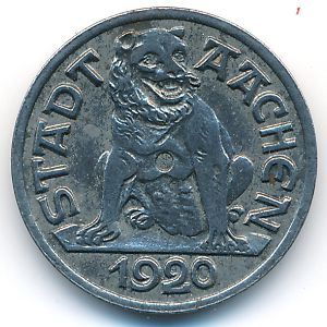 Ахен., 10 пфеннигов (1920 г.)