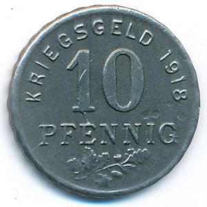 Хаттинген., 10 пфеннигов (1918 г.)