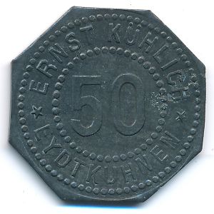 Эйдткунен., 50 пфеннигов