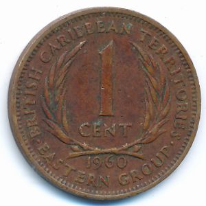 Восточные Карибы, 1 цент (1960 г.)