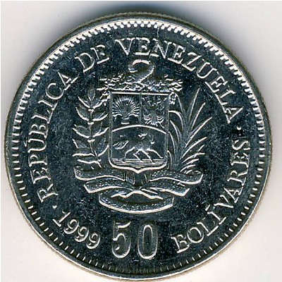 Venezuela, 50 bolivares, 1999