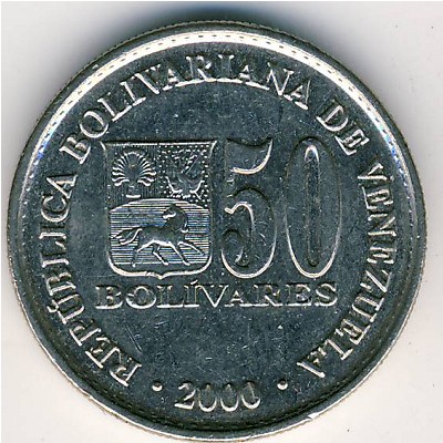 Venezuela, 50 bolivares, 2000–2004