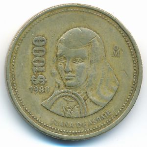 Мексика, 1000 песо (1988 г.)