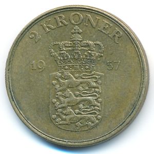 Дания, 2 кроны (1956–1959 г.)